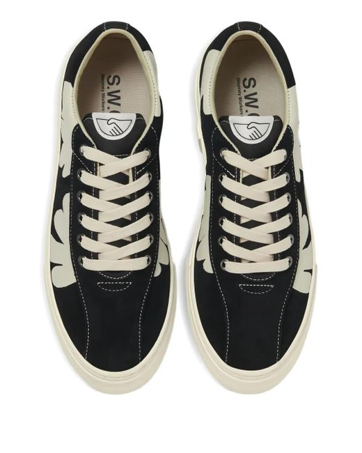 Stepney Workers Club Black Leather Sneakers