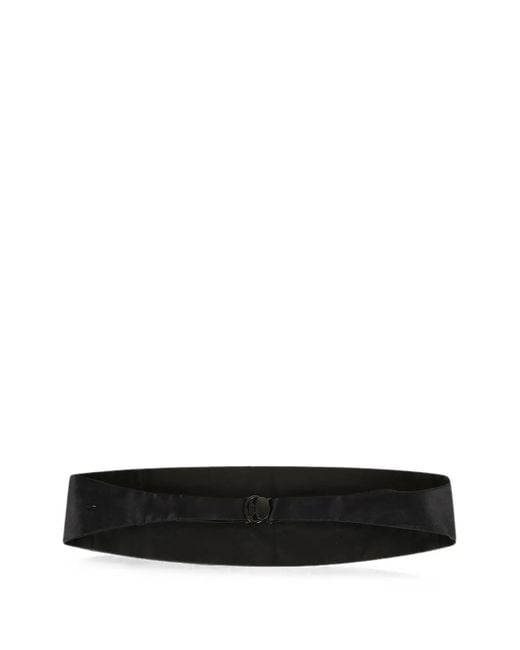 Lardini White Pleated Silk Cummerbund for men