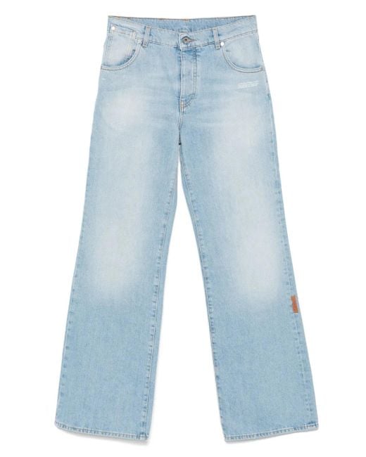 Off-White c/o Virgil Abloh Blue Logo Straight Jeans