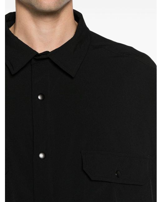 Thom Krom Black Press-stud Long-sleeve Shirt for men