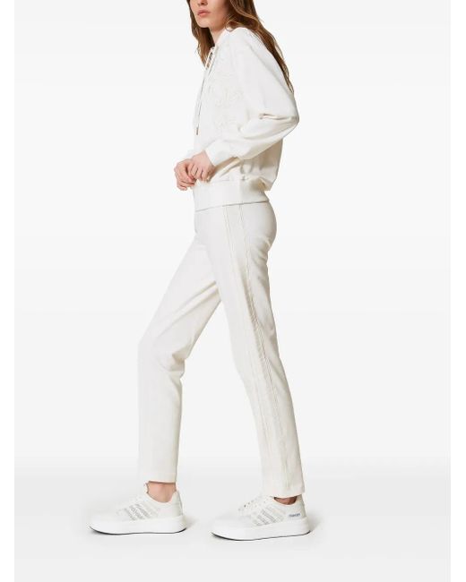 Twinset White Knitted Trousers