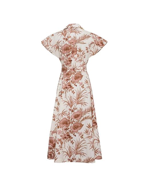 Cara Cara Pink Sawyer Floral-Print Midi Dress