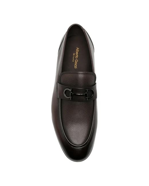 Alberto Gozzi White Leather Loafers for men