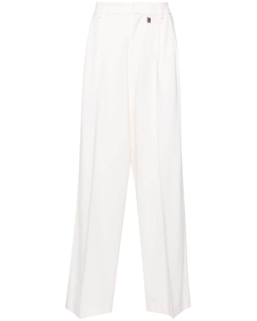 GIUSEPPE DI MORABITO White Wide-leg Tailored Trousers