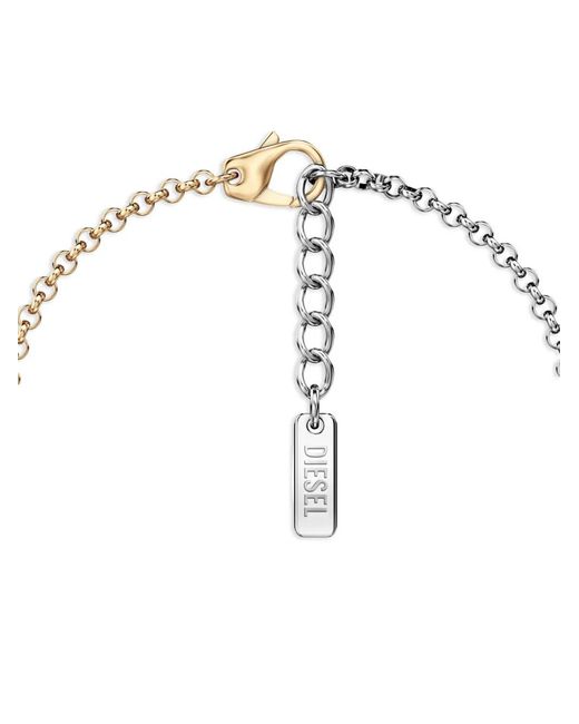 DIESEL White Stainless Steel Chain Bracelet