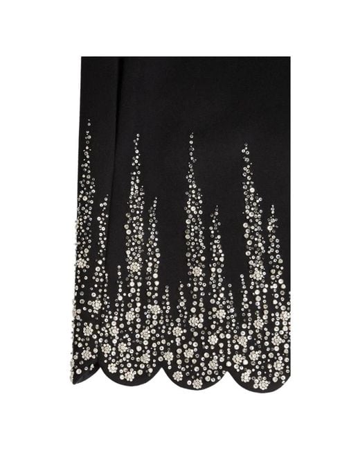 Valentino Garavani Black Embroidered Compact Drap Cape