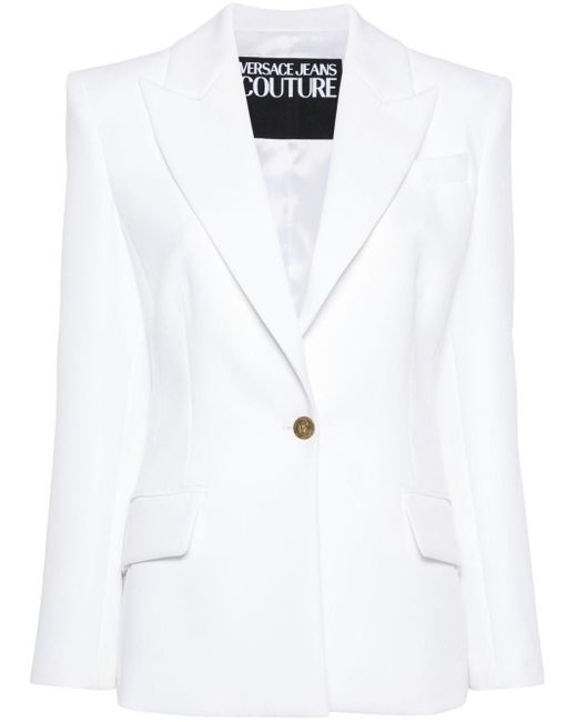 Blazer ajustado con botones Versace de color White