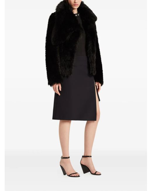 Courreges Black Plush Short Jacket