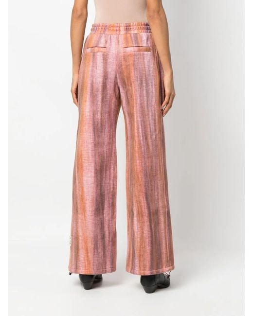 ANDERSSON BELL Red Pantalon Tie-Dye À Lien De Resserrage