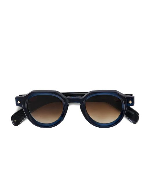 Sato Eyewear Black Atria Pantos-Frame Sunglasses