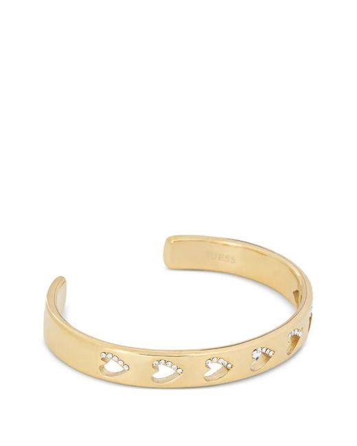 Guess Metallic By Your Side Crystal-Embellished Cuff Bracelet