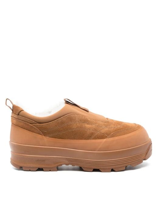 Diemme Brown Shearling Low-Top Boots for men