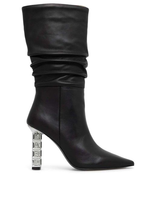 Karl Lagerfeld Black 95Mm Kolumn Boots