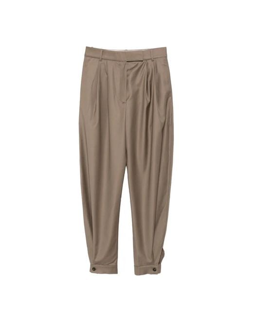 Rohe Natural Pleated Button-Cuff Trousers