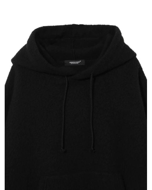 Undercover Black Textured Hoodie for men