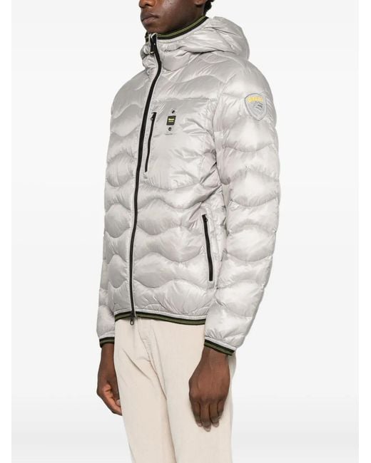 Blauer Gray Quilted Hooded Jacket for men