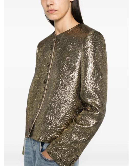 MSGM Natural Button-Front Jacket