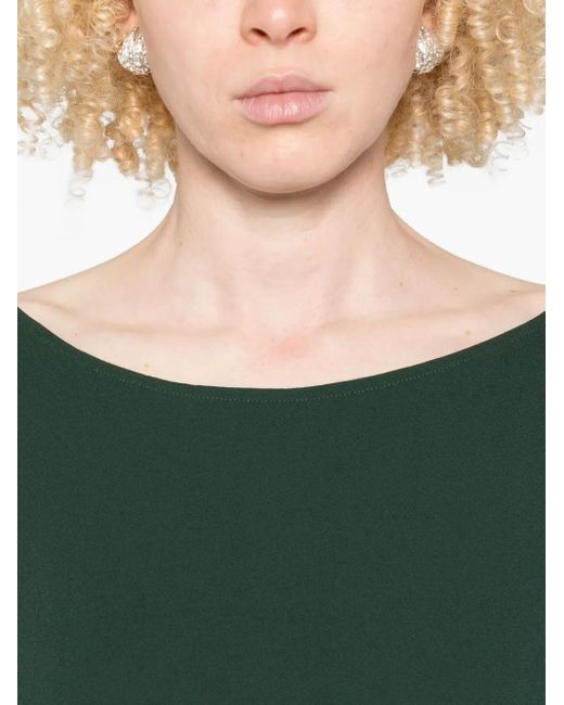 Top Con Scollo A Barca A Maniche Lunghe di Ermanno Scervino in Green