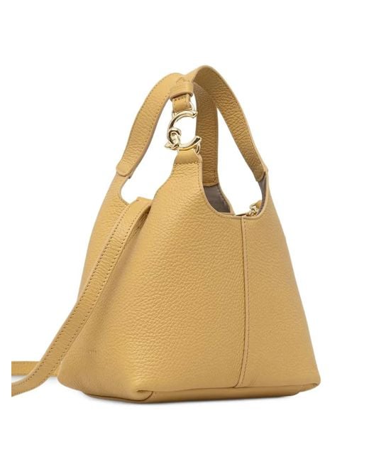 Coccinelle Metallic Small C-Easy Leather Tote Bag