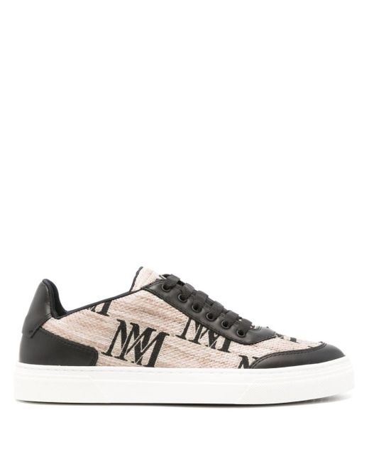Max Mara White Monogram-jacquard Sneakers