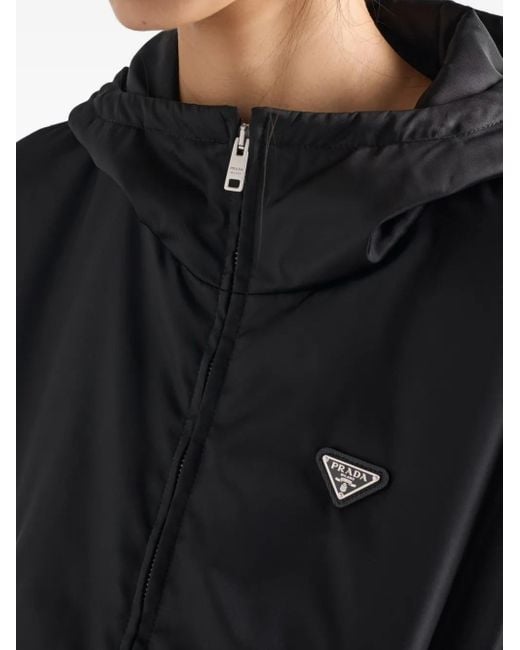 ◎プラダ フーデッドコットンジャケット ブラック系 レディース Prada レディース ブラック フーデッド ジャケット 【公式通販】