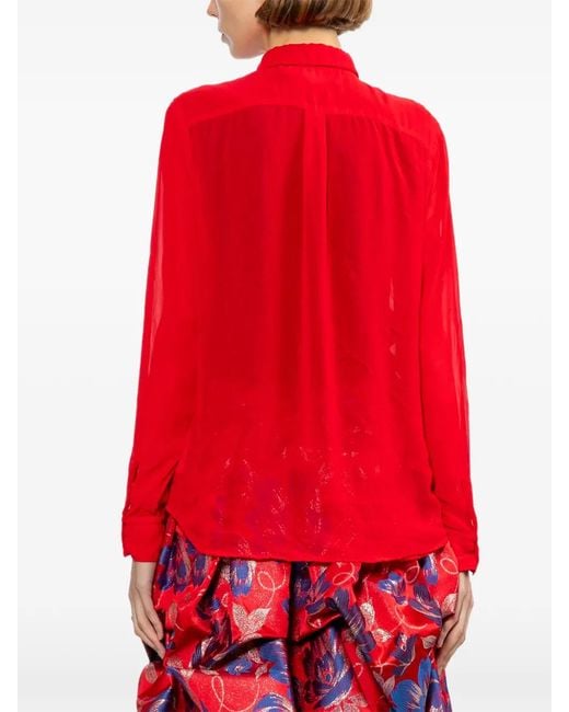 Comme des Garçons Red Pocket Button-Down Shirt