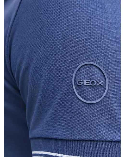 Geox Blue Short-Sleeve Polo Shirt for men