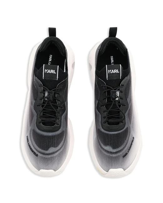 Karl Lagerfeld Black Logo-Lettering Sneakers for men