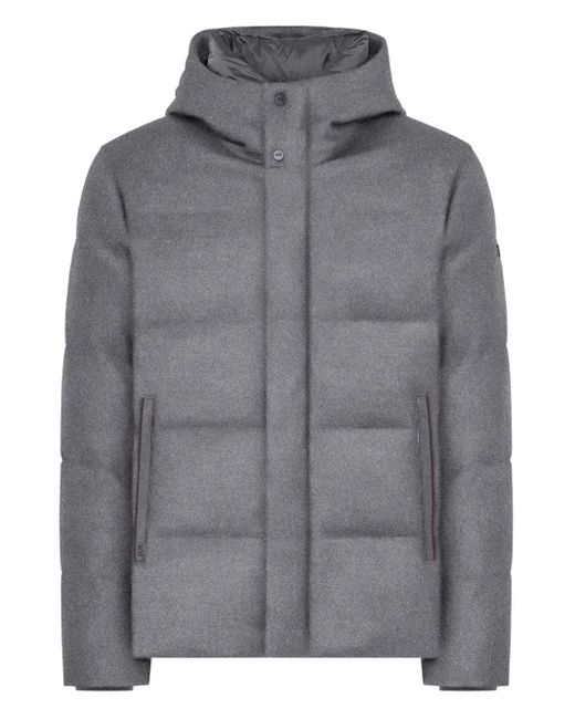 DUNO Gray Winsor Hooded Puffer Jacket for men