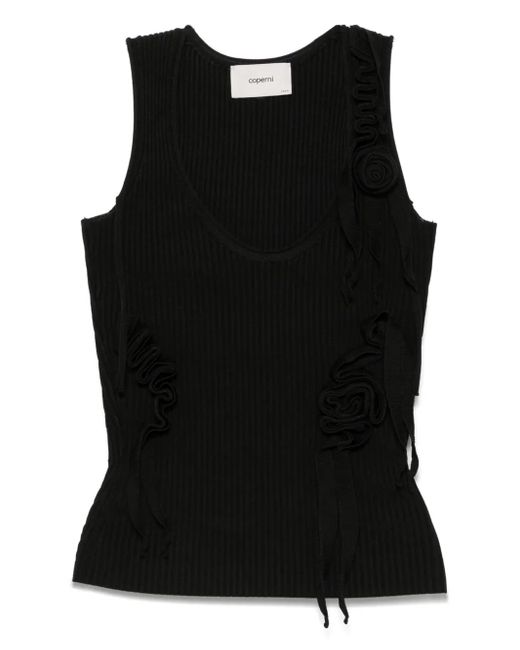 Coperni ニット リボン タンクトップ Black