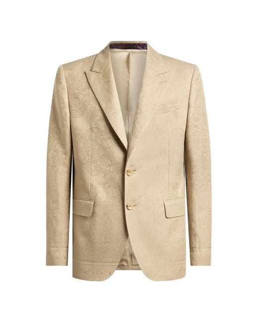 Etro Natural Paisley-Print Blazer for men