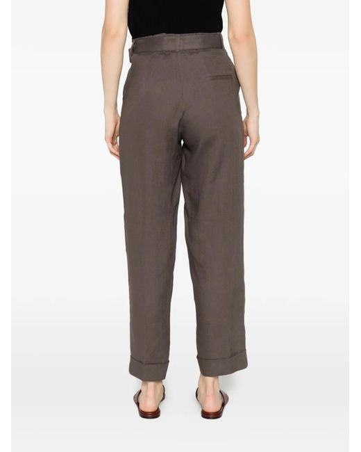 Pantalones Con Cinturón Panicale de color Gray