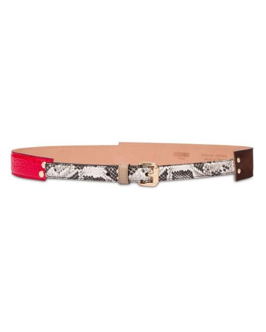 Moschino Pink Patchwork Belt