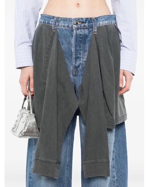 Alexander Wang Blue Jean Avec T-Shirt Noué