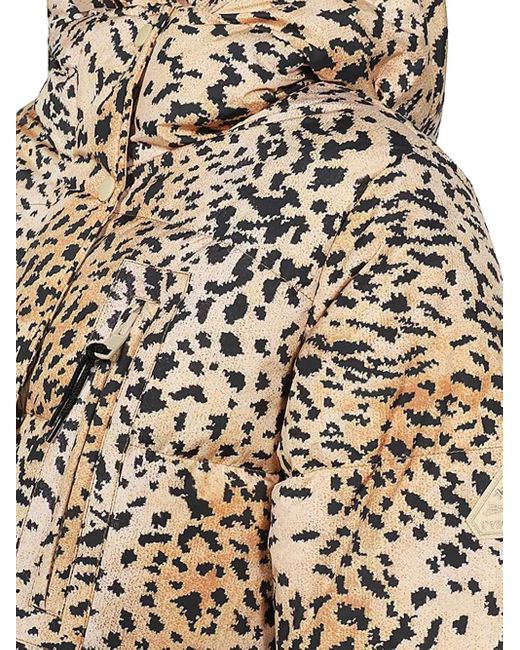Pyrenex Natural Hooded Leopard-Print Jacket