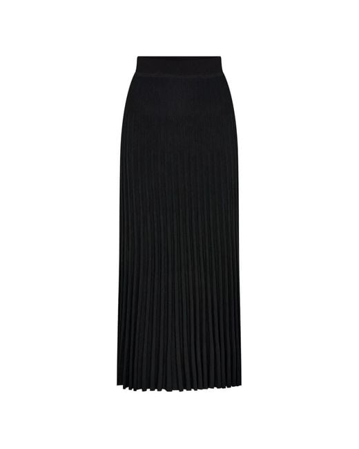 N.Peal Cashmere Black Jupe Plissée À Design Superposé