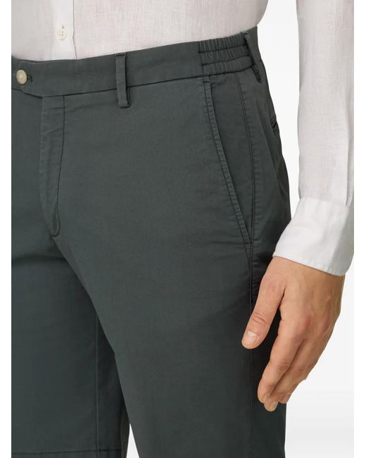 Boggi Green Elasticated-Waist Chino Shorts for men