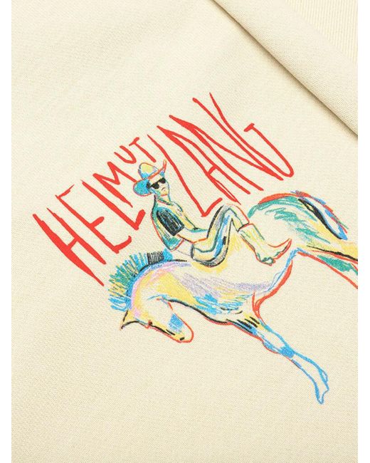 Helmut Lang Natural Logo-Print Joggers for men