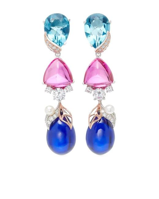 Orecchini A Bottone di Anabela Chan in Blue