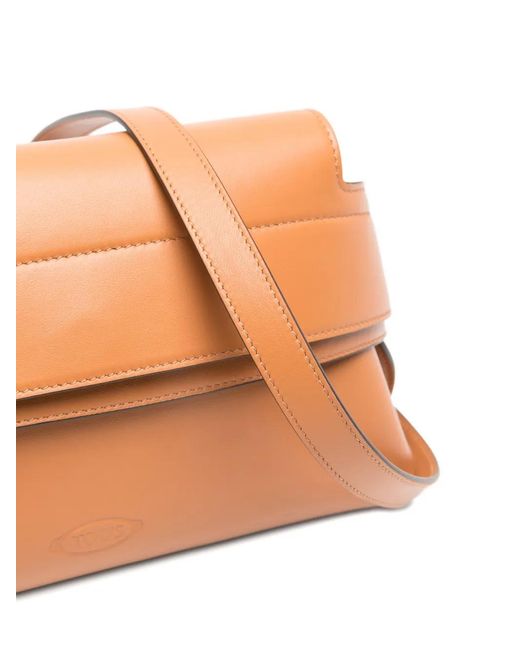Tod's Natural Mini Leather Clutch Bag