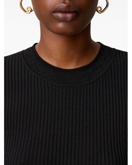 Claudie Pierlot Black Long Flared Knitted Dress