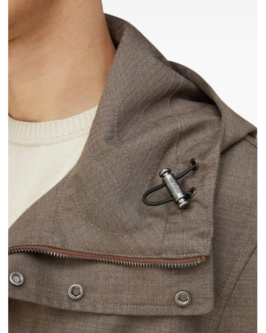 RETORI Brown Water-Repellent Wool Parka for men