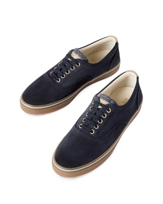 Brunello Cucinelli Blue Suede Sneakers for men