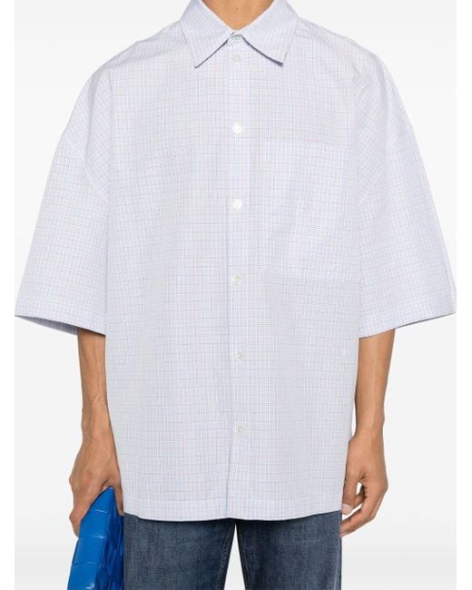 Chemise à logo brodé Bottega Veneta pour homme en coloris White