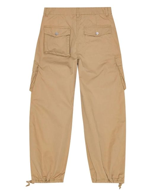 Ganni Natural Cargo Trousers