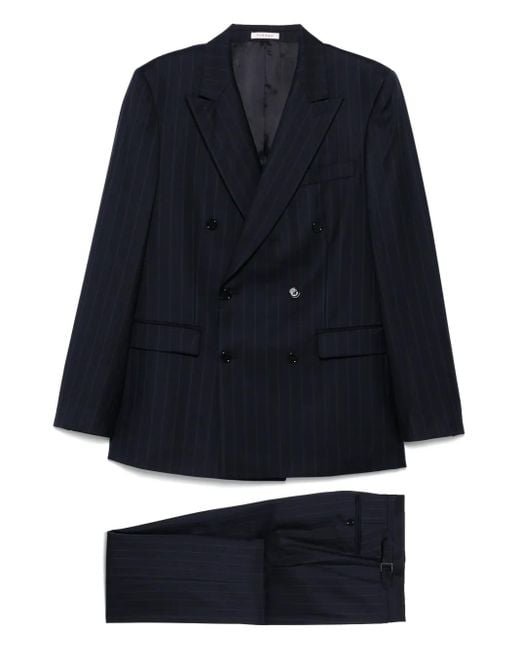 Fursac Blue Single-Breasted Blazer for men