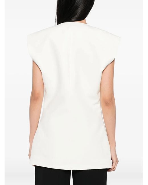 Rohe Wollen Gilet in het White