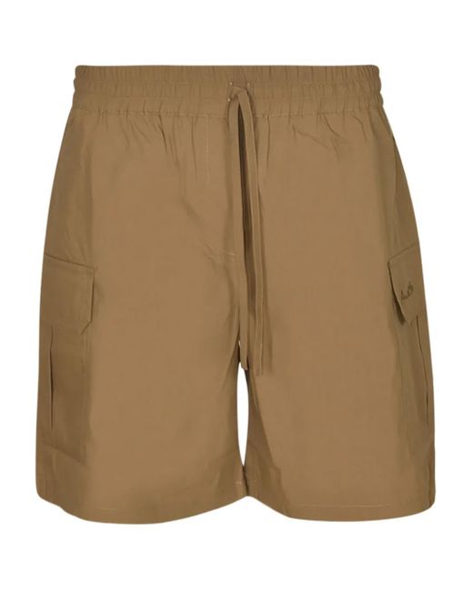 P.A.R.O.S.H. Natural Cargo-Pocket Drawstring Shorts