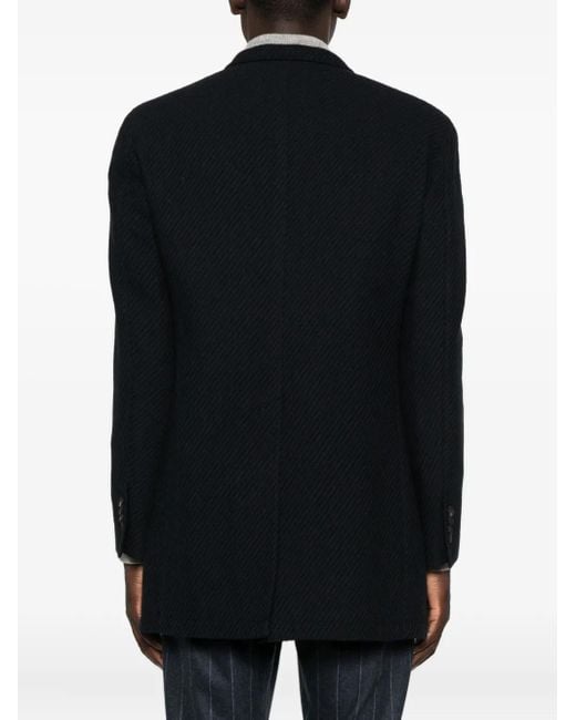 Tagliatore Gordon Mantel mit Stehkragen in Black für Herren