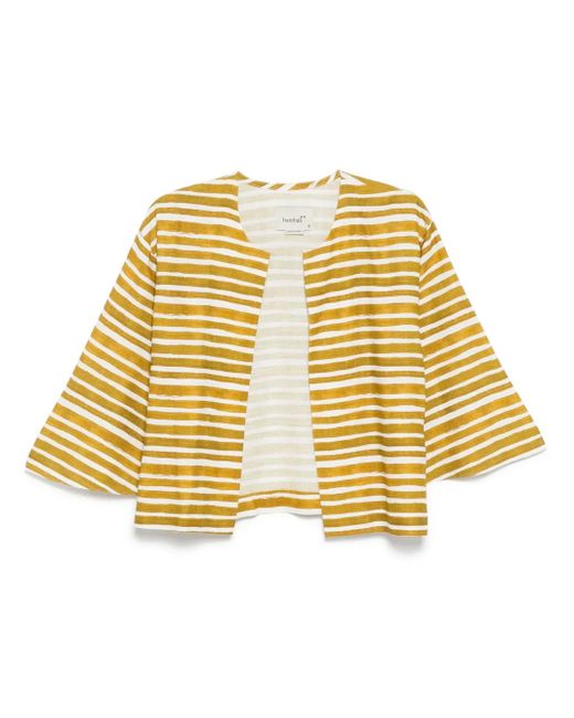 Bambah Metallic Striped Bolero Jacket